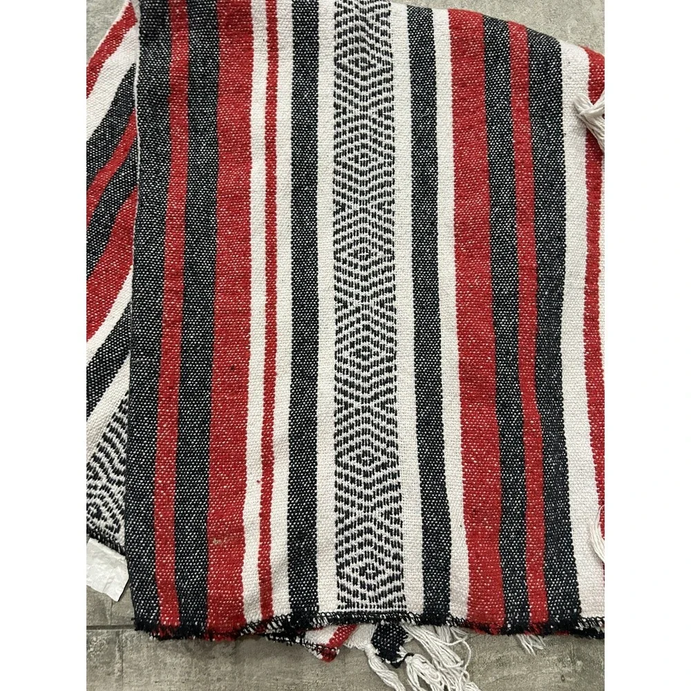 Authentic Falsa Blanket‎ Traditional Woven Made In India Southwestern Boho Aztec